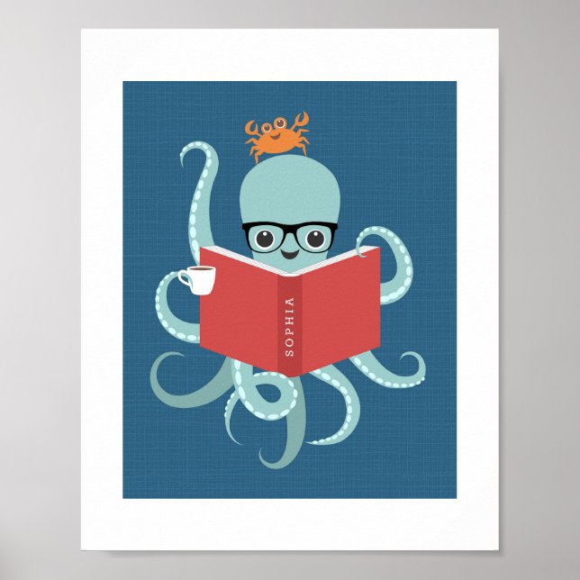 Octopus Personalised Poster Print (Front)