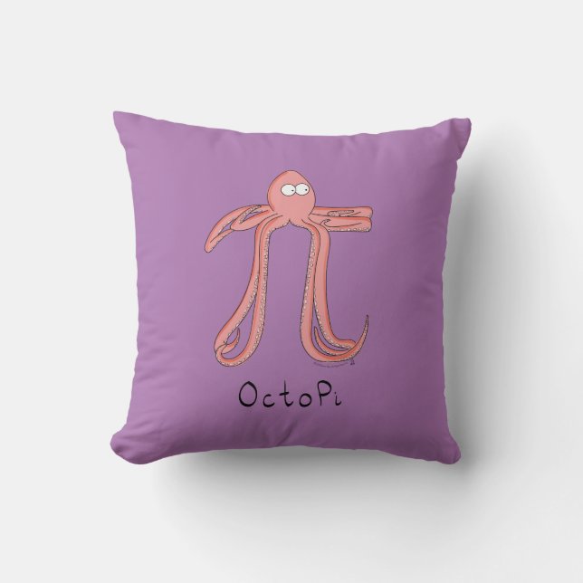 Octopus Pi Symbol Math Teacher Funny Cushion (Front)