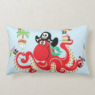 octopus pirate lumbar cushion