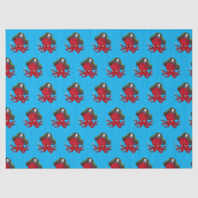 Octopus Pirate  Tissue Paper (Front)