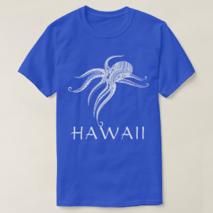 OCTOPUS POLYNESIAN TRIBAL HAWAII Wht T-Shirt