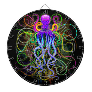 Octopus Psychedelic Luminescence Dartboard