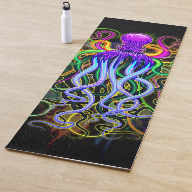 Octopus Psychedelic Luminescence Yoga Mat (In Situ)