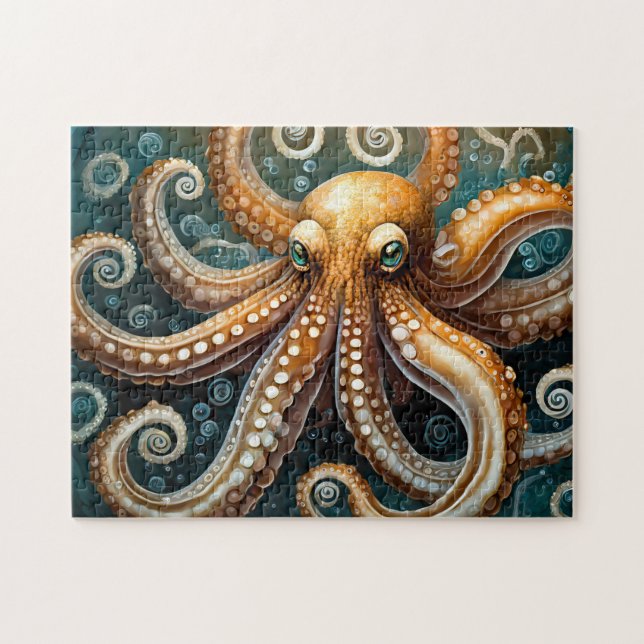 Octopus Puzzle Art Easy brain Art Puzzle Photo Puz (Horizontal)
