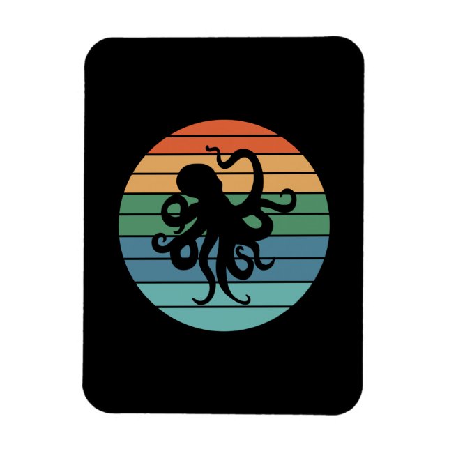 Octopus Retro Magnet (Vertical)