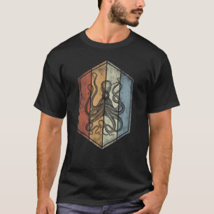 Octopus Retro Vintage Style Marine Biologist T-Shirt