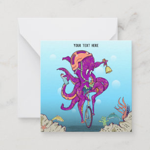 Octopus Riding a unicycle Card