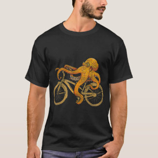 Octopus Riding Bicycle Octopus T-Shirt