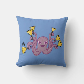 Octopus Ringing Handbells Cartoon Cushion