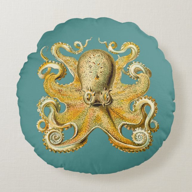 octopus round pillow (Front)