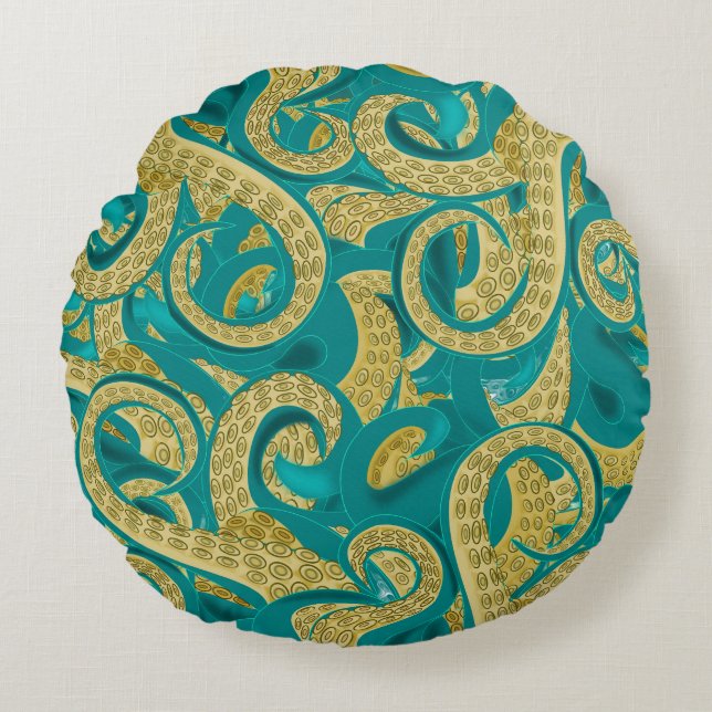 Octopus Round Pillow (Front)