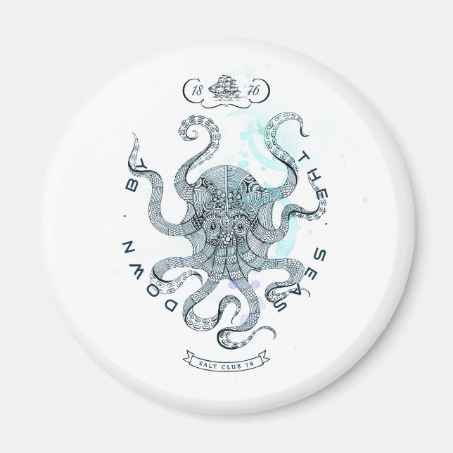 Octopus - Salt Club 76 - Down by the Sea Magnet (Front)