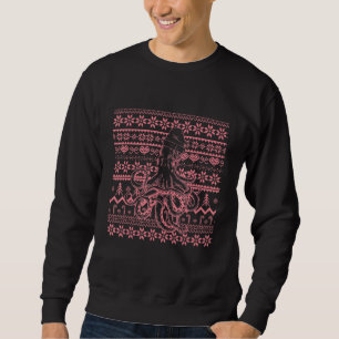 Octopus Santa Hat Christmas Sweatshirt