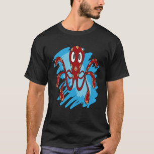 OCTOPUS SEA ANIMAL MARINE OCEAN OCTOPUS RED SPOTS T-Shirt
