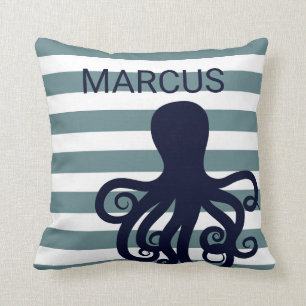 Octopus Sea Animal Nautical Ocean Nursery Decor Cushion