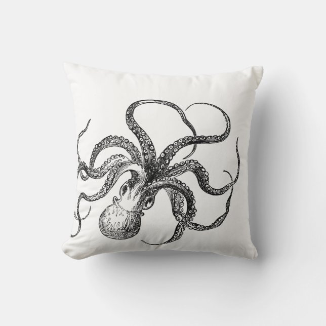 Octopus & Sea Horse | Accent Pillow (Front)