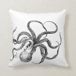 Octopus & Sea Horse   Accent Pillow