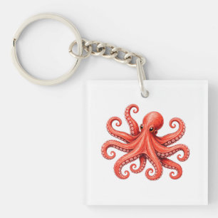Octopus Sea Life Ocean Animal Design Key Ring