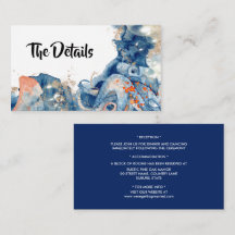 Octopus sea mammals navy blue orange details
