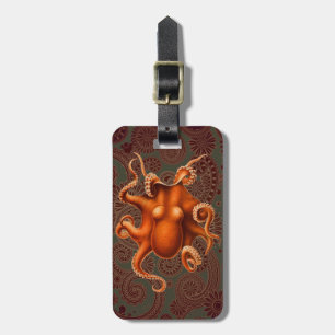 Octopus Sea Monster Creature Cephalapod Vintage Luggage Tag