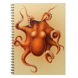 Octopus Sea Monster Creature Cephalapod Vintage Notebook