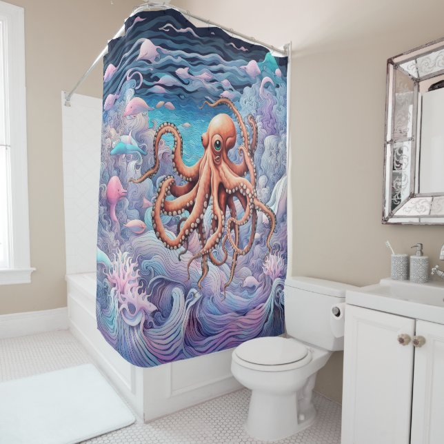 Octopus Shower Curtain (In Situ)