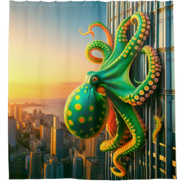 Octopus Shower Curtain (Front)