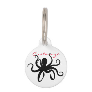 Octopus Silhouette Thunder_Cove Classic Pet Tag