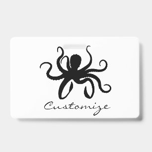Octopus Silhouette Thunder_Cove ID Badge