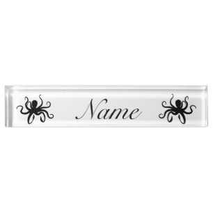 Octopus Silhouette Thunder_Cove Nameplate