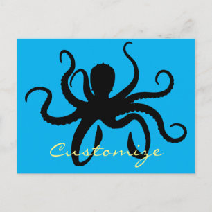 Octopus Silhouette Thunder_Cove Postcard