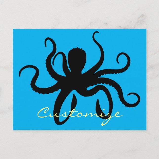 Octopus Silhouette Thunder_Cove Postcard (Front)