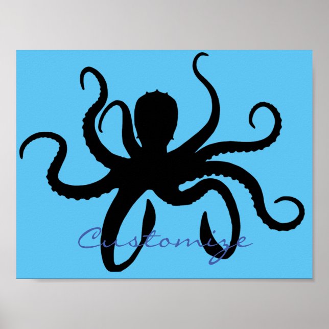 Octopus Silhouette Thunder_Cove Poster (Front)