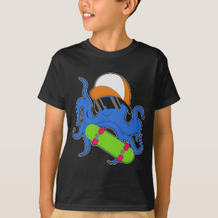 Octopus Skater Skateboard Sports T-Shirt