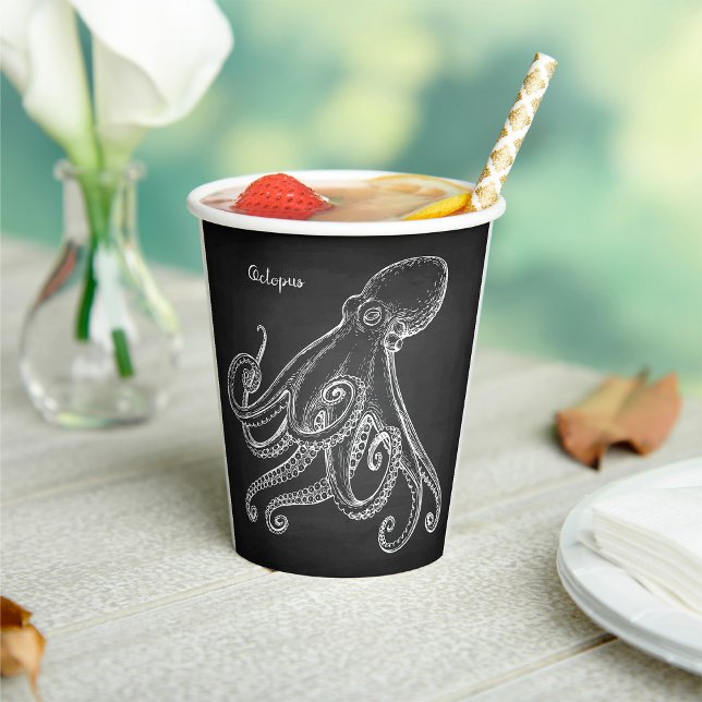 Octopus Sketch Paper Cups (Creator Uploaded)