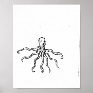 Octopus sketch Print
