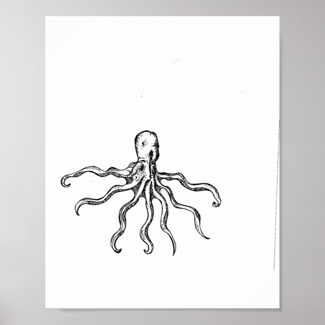 Octopus sketch Print (Front)