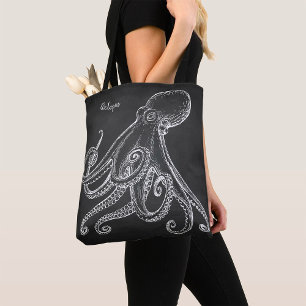 Octopus Sketch Tote Bag