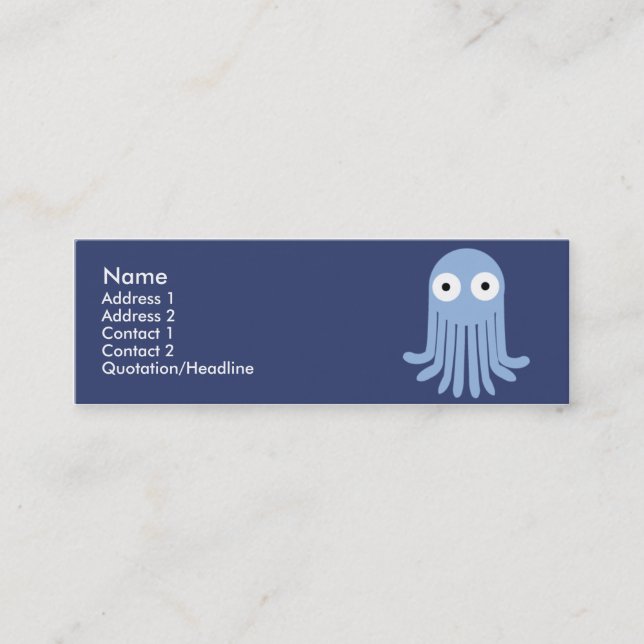 Octopus - Skinny Mini Business Card (Front)