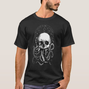 Octopus Skull Monster Kraken Cthulhu Skull T-Shirt
