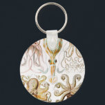 Octopus Squid, Gamochonia by Ernst Haeckel Key Ring<br><div class="desc">Octopus Squid,  Gamochonia Trichterkraken by Ernst Haeckel Keychain</div>