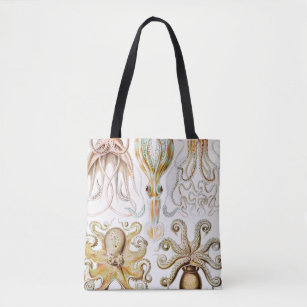 Octopus Squid, Gamochonia by Ernst Haeckel Tote Bag