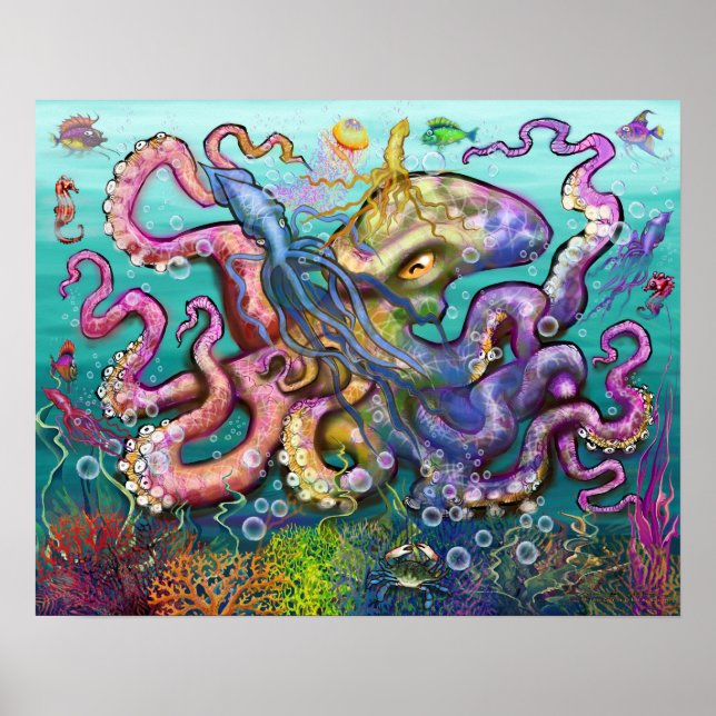 Octopus Squid Poster (Front)