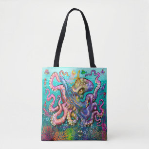 Octopus Squids Tote Bag