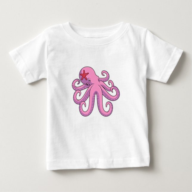 Octopus Starfish Baby T-Shirt (Front)