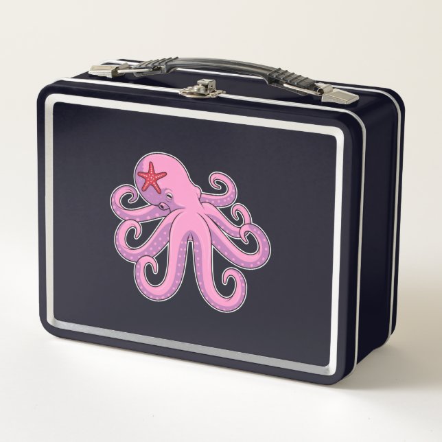 Octopus Starfish Metal Lunch Box (Front)
