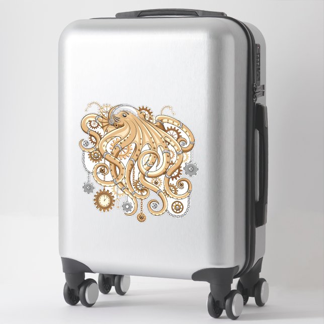 Octopus Steampunk Retro Mechanical Fantasy (Suitcase)