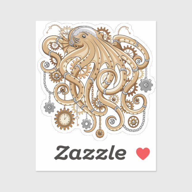 Octopus Steampunk Retro Mechanical Fantasy (Sheet)