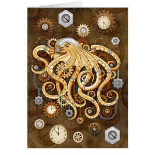 Octopus Steampunk Retro Mechanical Fantasy