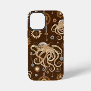 Octopus Steampunk Retro Mechanical Fantasy iPhone 12 Mini Case